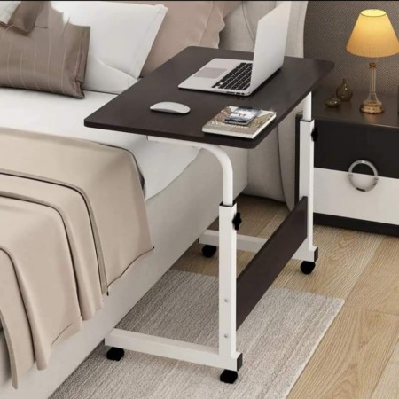 Moving Adjustable Folding Table Black