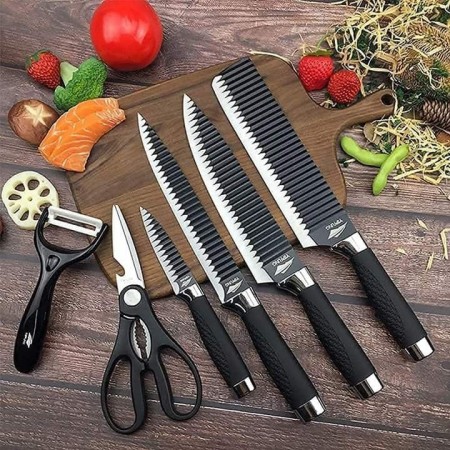 ( 2  Set Combo) Premium Kitchen Knife Set 6 Pcs 2 Box Set Total  (কুরবানি ঈদে মাংস ও সবজি কাটার  সমাধান)