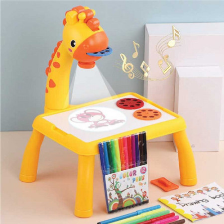 With Free Gift Baby Projection Drawing Painting Table Toy-Yellow