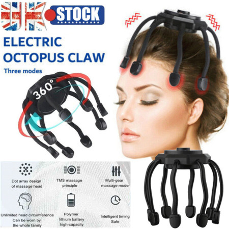 Rechargeable Octopus Head Massager Therapy Device