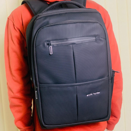 Arctic Hunter Laptop Backpack- Black