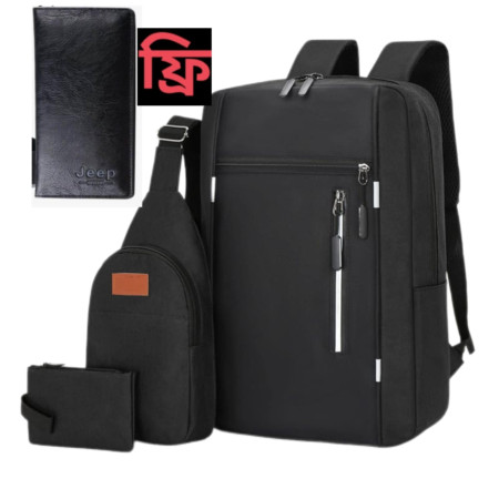 4 Pis Bag Combo Pack (Black)