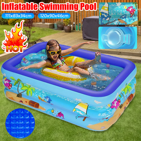 4ft 3 Layer Baby Swimming Pool With Free Air Pumper