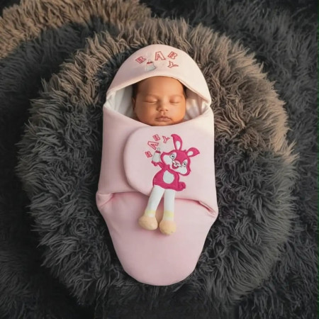 Premium WarmNest Pink Colour Baby Blanket