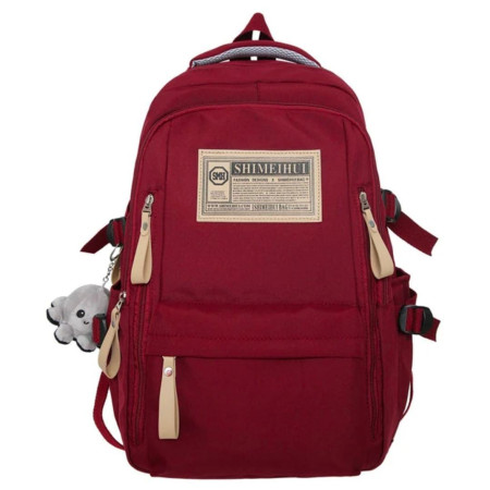 Aesthetic Large Capacity Cute Backpack (RED)