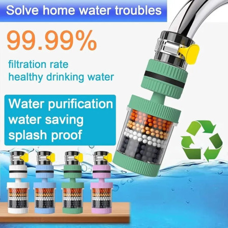 ৪ পিস-6 Layers Water Filter Tap ( 360° রোটেটেবল )
