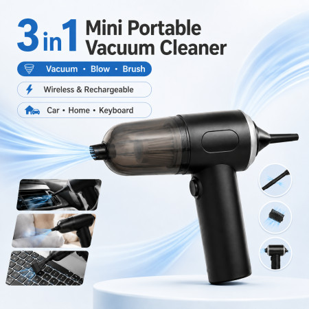 3 in 1 Mini Portable Vacuum Cleaner