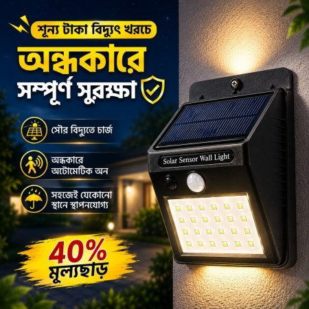 Motion Sensor 30 LED Wall Solar Light