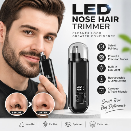 LED Nose Hair Trimmer (Black)