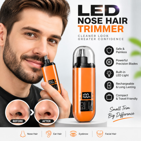 LED Nose Hair Trimmer (Orange)