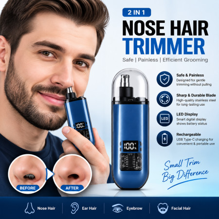 LED Nose Hair Trimmer (Blue)