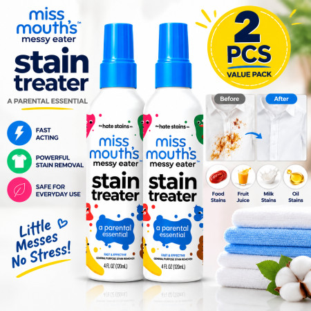 2 pcs Multi-Purpose Food Stain Remover Spray For Clothes – Oil, Juice, Milk & Food Residue Cleaner, Safe For Baby Clothes